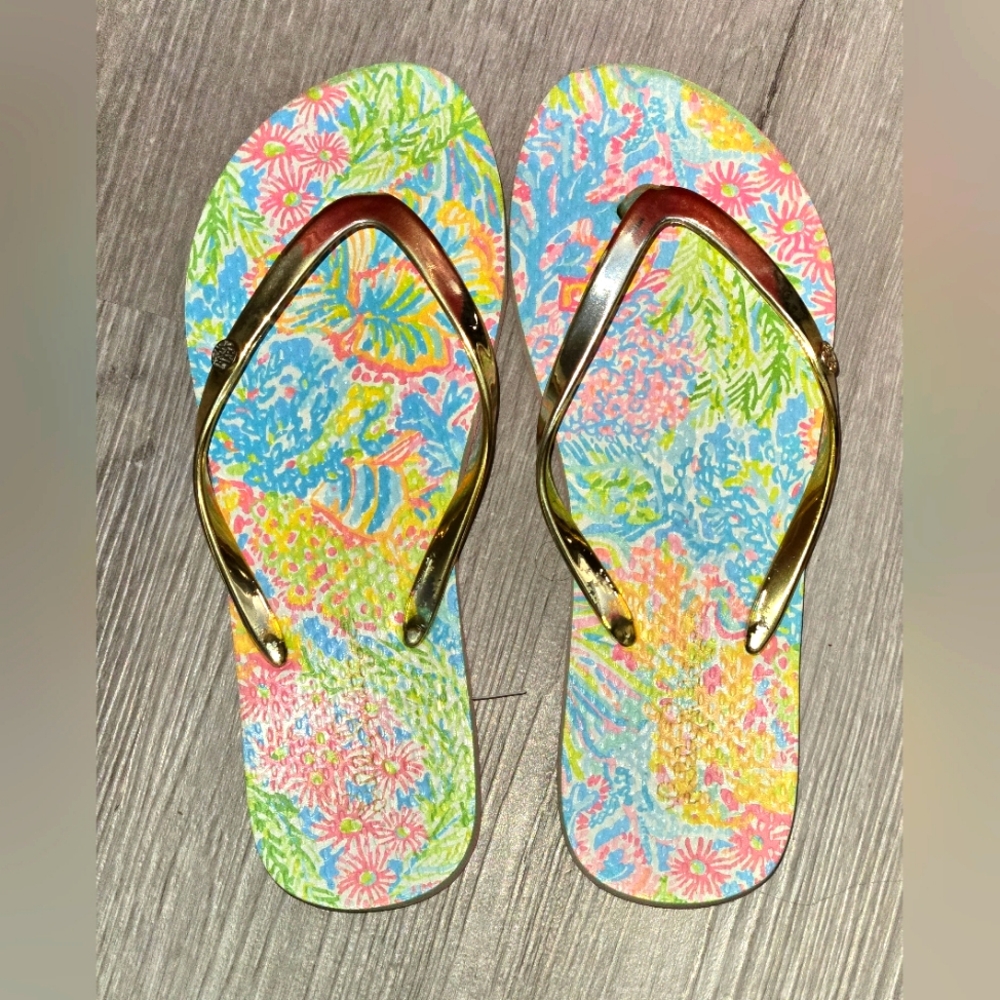 Lilly Pulitzer Colorful Flip Flops